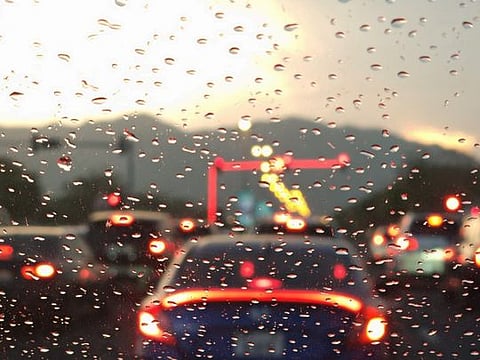Raining in Dubai 