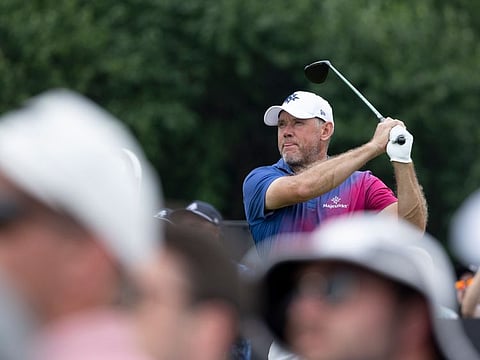 Lee Westwood in action at LIV Golf Nashville