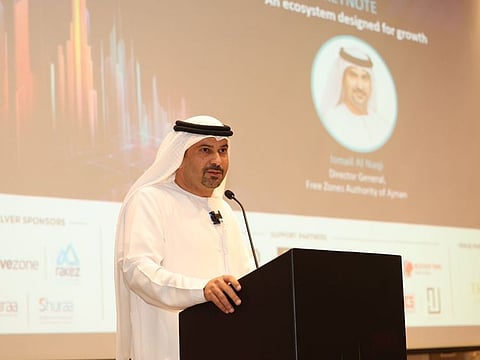 Ismail Al Naqi, Director General of Free Zones Authority of Ajman, addressing a keynote session, 'An ecosystem designed for growth' at the Gulf News Invest UAE seminar