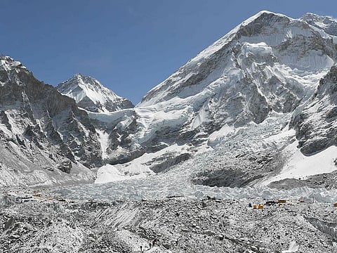 Tents are seen at Everest base camp, some 140 km northeast of Kathmandu.