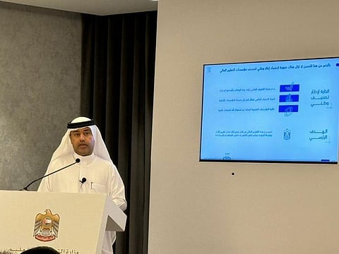 Dr Mohammad Al Mualla, Undersecretary for Higher Education Academic Affairs at the Ministry of Education, addressing a press conference in Dubai on Thursday.