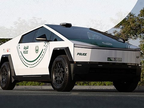 The Dubai Police General Command have added the modern electric car with a futuristic design, to their police luxury patrol fleet.