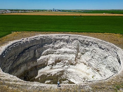 Photos: Sinkholes spread fear in Turkey's parched breadbasket