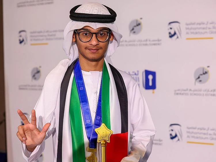 Ahmed Faisal Ali, winner of UAE-level round of 8th Arab Reading Challenge