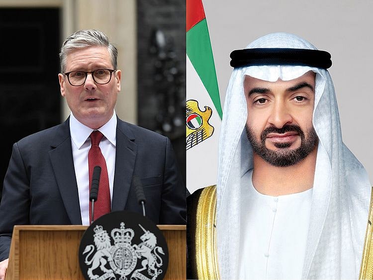 President His Highness Sheikh Mohamed bin Zayed Al Nahyan and Keir Starmer, Prime Minster of the UK