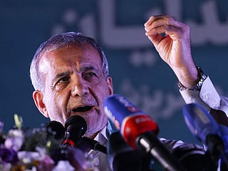 Iranian President Masoud Pezeshkian in Tehran. File photo taken on July 3, 2024.