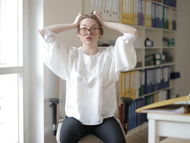 Woman panic