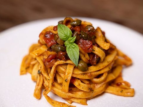 Gulf News Food Show's Tagliatelle pasta made with rescued bread