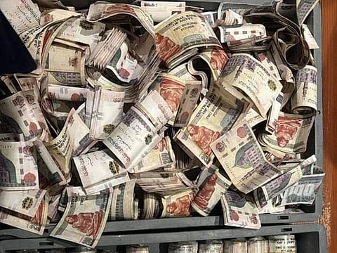An attempt to smuggle 1m Egyptian pounds was foiled at Cairo airport.