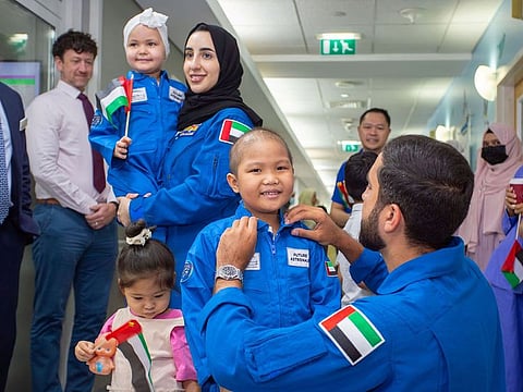 The children and Emirati astronauts Nora AlMatrooshi and Mohammad AlMulla swapped their stories and dreams