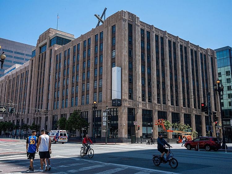 STOCK Elon Musk X headquarters in San Francisco.