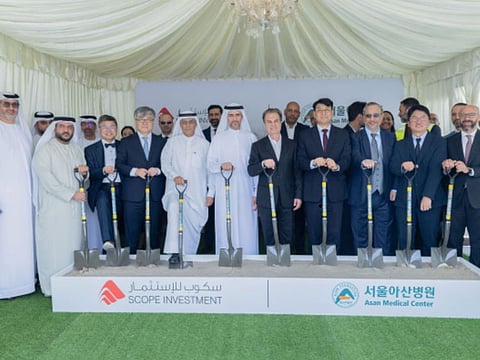 The groundbreaking ceremony of the Asan–UAE Gastroenterology Hospital at Dubai Health Care City in Dubai.