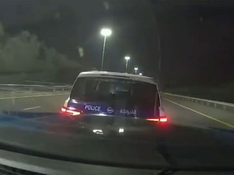 Timely intervention by the Abu Dhabi Police helped save the life of a driver whose car's cruise control failed.