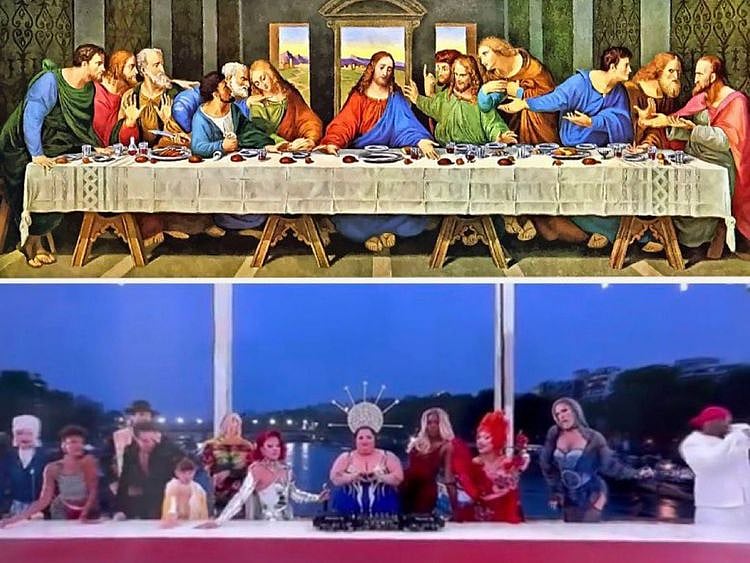 A re-creation of Leonardo da Vinci’s famous painting at the Paris 2024 Olympics has come under severe criticism.