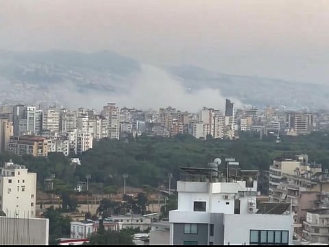 Witnesses told AFP they heard a loud bang and saw plumes of smoke rising.