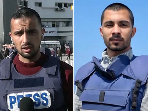 Ismail Al Ghoul and his cameraman Rami Al Refee. 