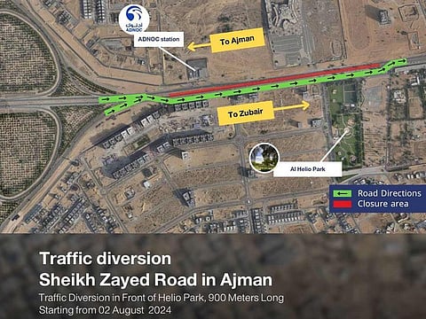 The diversion will be in effect from August 2, 2024. 
