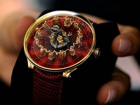 The handcrafted watch "Primordial Passion" by Albanian jewellery house Pirro, in Tirana.