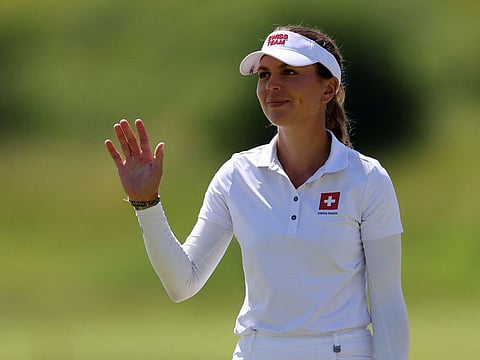 Morgane Metraux leads at Le Golf National