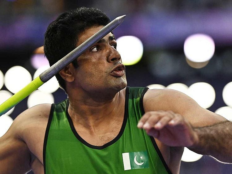 Pakistan's Arshad Nadeem competes