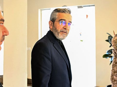 Iran's acting foreign minister Ali Bagheri arrives at a meeting of the Organisation of Islamic Cooperation in Saudi Arabia's Red Sea city of Jeddah, on August 7, 2024.