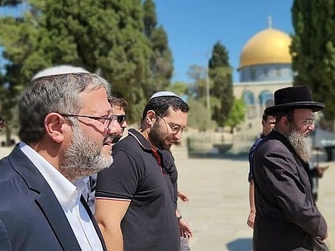 Ben Gvir and some 2,250 other Israelis stormed the Al Aqsa compound in groups, singing Jewish hymns under the protection of Israeli police, an official from the Waqf, the Jordanian body that is custodian of the site, told AFP. 