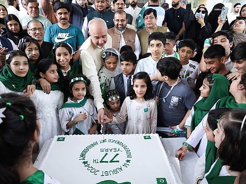 Pakistani Ambassador to the UAE, Faisal Niaz Tirmizi during the Pakistan independence day celebrations in Abu Dhabi