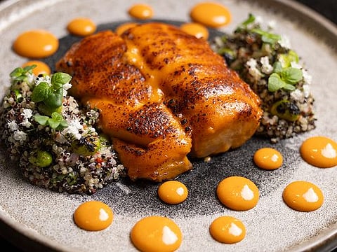 Gulf News Food Show's Japanese-Peruvian Black Cod Miso Kosho 