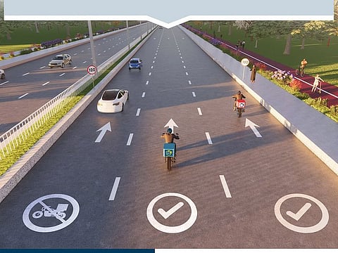 Sticking to lanes dedicated for delivery bikes is an important requirement for riders.