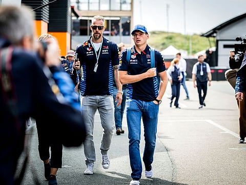 Red Bull Racing's Dutch driver Max Verstappen walks in the paddock ahead of the Formula One Grand Prix race at The Circuit Zandvoort, western Netherlands, on Thursday.