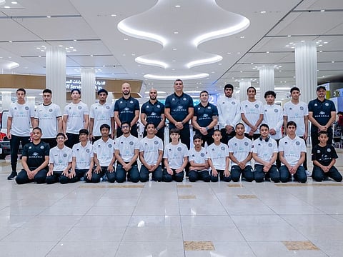 The UAE Jiu-Jitsu National team before their departure to the World Jiu-Jitsu Cup 2024 to be held in Zadar, Croatia.