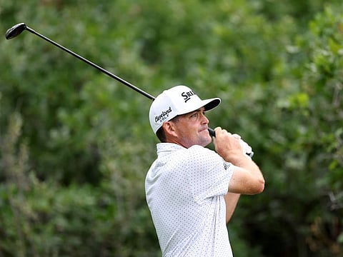 Keegan Bradley in action at the BMW Championship