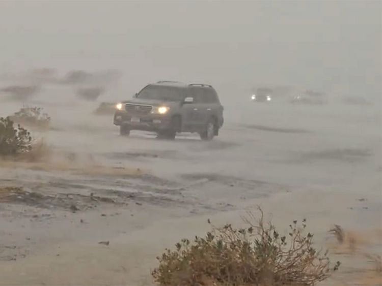 Watch: Heavy rains and hail hit various parts of the UAE
