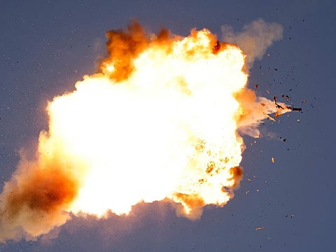 A Hezbollah UAV intercepted by Israeli air forces over north Israel on August 25, 2024.  
