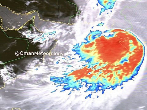 The National Emergency Crisis and Disasters Management Authority (NCEMA) says the UAE is expected to experience indirect impact of rough conditions in Arabian sea. Image of storm Asna in the Arabian Sea near near Oman.