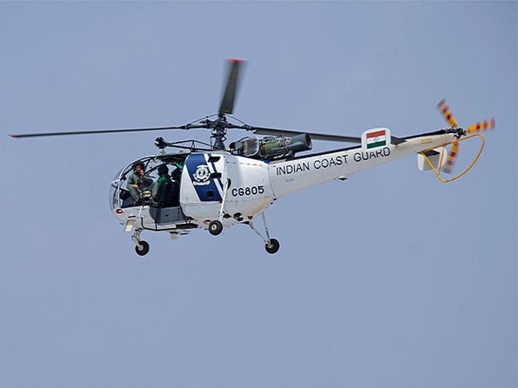 A file photo of an Indian Coast Guard helicopter 