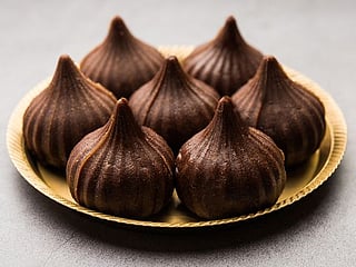 Celebrate the Ganesh festival with a delightful twist on tradition: Chocolate Modak!