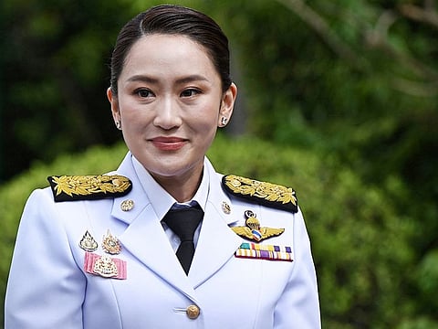 Thailand's Prime Minister Paetongtarn Shinawatra, known by her nickname ‘Ung Ing’ and daughter of former prime minister Thaksin Shinawatra, arrives at Government House in Bangkok on September 6, 2024, ahead of a royal oath-taking ceremony for her cabinet. 