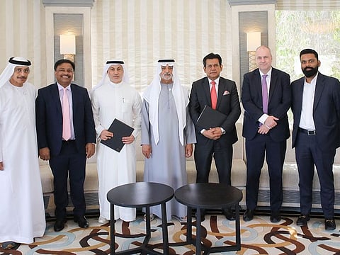 Sheikh Nahayan with Bangladesh board and Emirates Cricket Board officials.