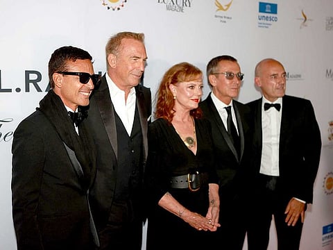 Omar Harfouch with Kevin Costner, Susan Sarandon and others.