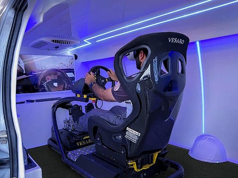 The digital traffic education patrol features a driving simulator using virtual reality to impart lessons. 