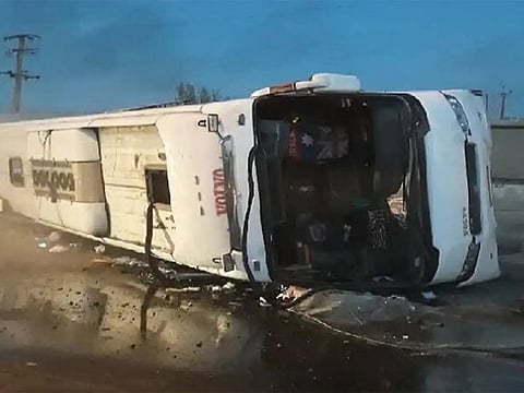 The accident left 10 people dead and 41 injured, according to initial figures, says the state television