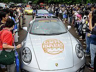 Photos: Supercars line up at Cambodia's Angkor Wat temples