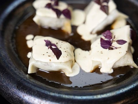 Gulf News Food Show's Truffle mushroom dumplings