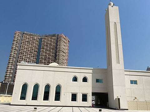 A new mosque in the Al Jaddaf area of Dubai.