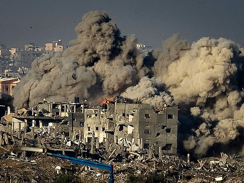 File photo: Smoke rises during an Israeli military bombardment of the northern Gaza Strip on November 15, 2023, amid the ongoing battles between Israel and the Palestinian group Hamas.  
