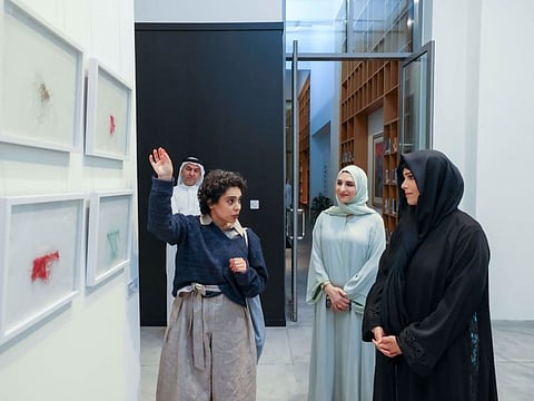 Sheikha Latifa bint Mohammed bin Rashid Al Maktoum touring the  ‘Narratives of Belonging’ exhibition in Dubai.