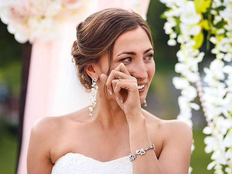 bride crying