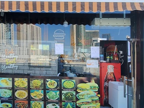 The burger cafeteria that was asked to shut down in Abu Dhabi.