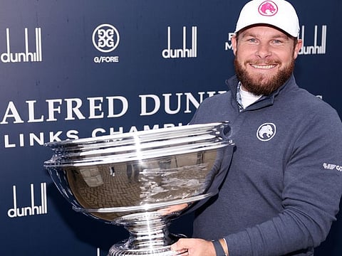 Tyrrell Hatton birdied the 18th to card a closing 70 and finish 24 under par, one shot ahead of Belgium’s Nicolas Colsaerts.